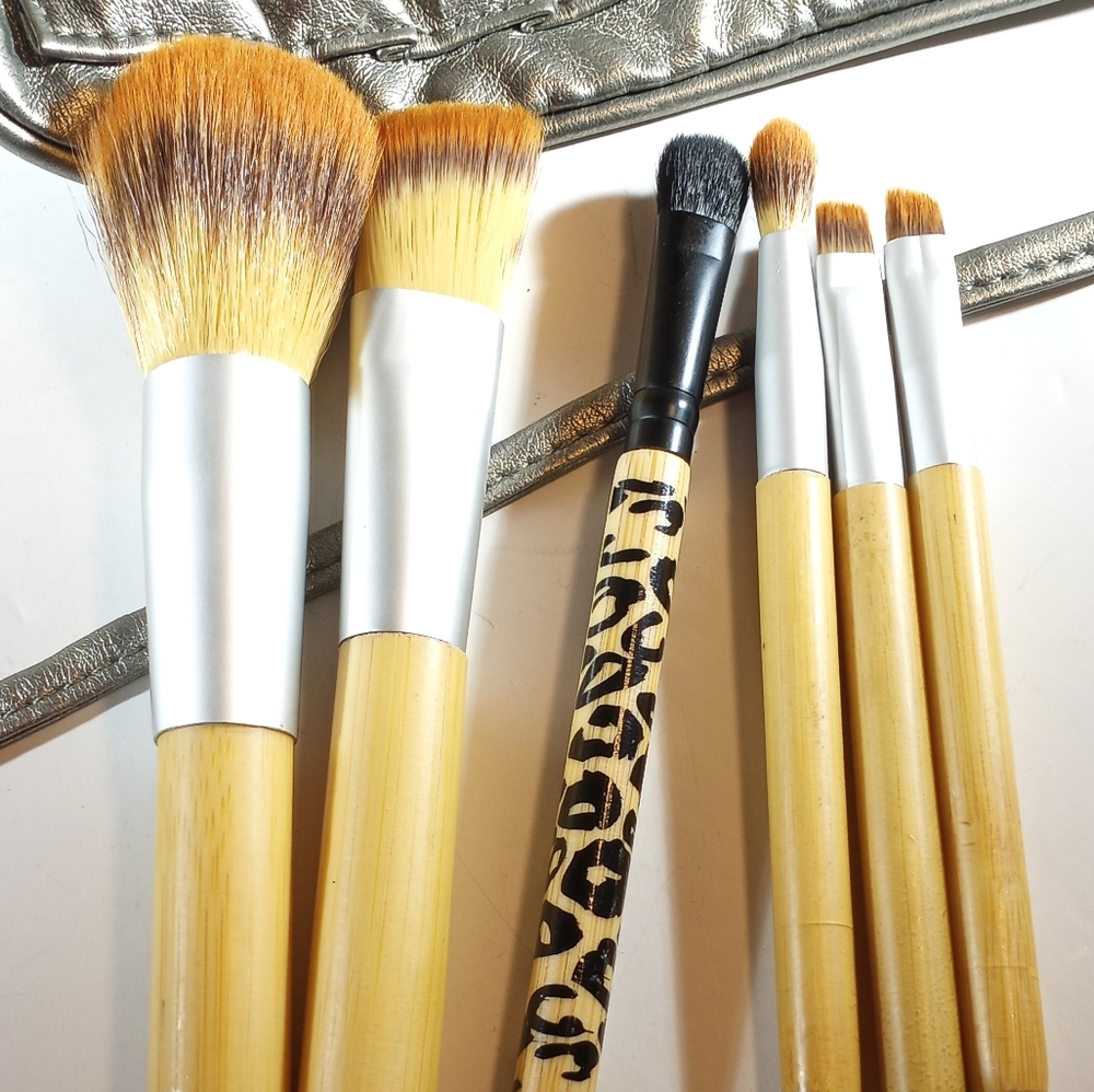 💥PRICE DROP💥  makeup brushes with silver storage